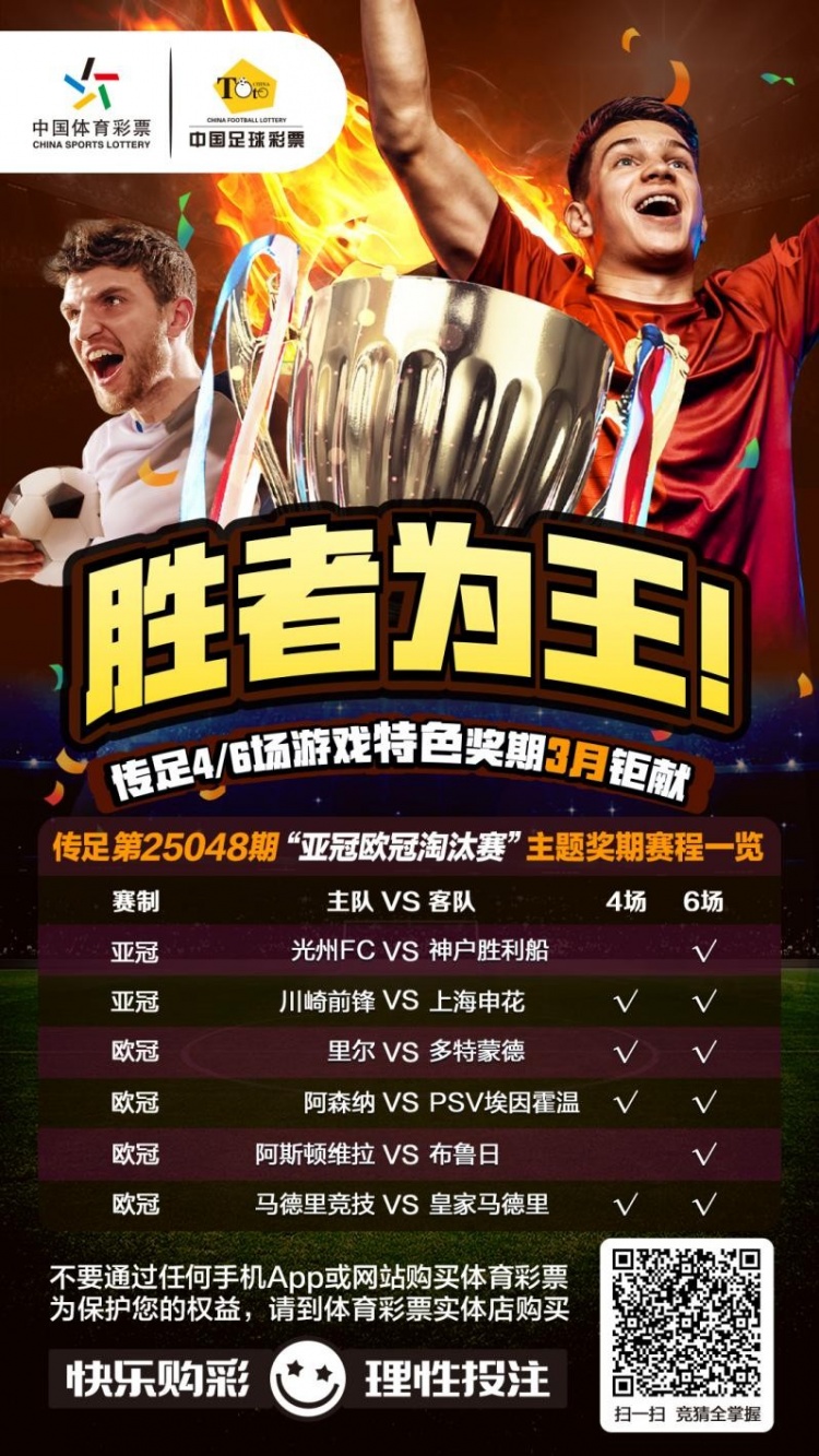 勝者為王!傳足特色獎(jiǎng)期第25048期聚焦亞冠歐冠淘汰賽